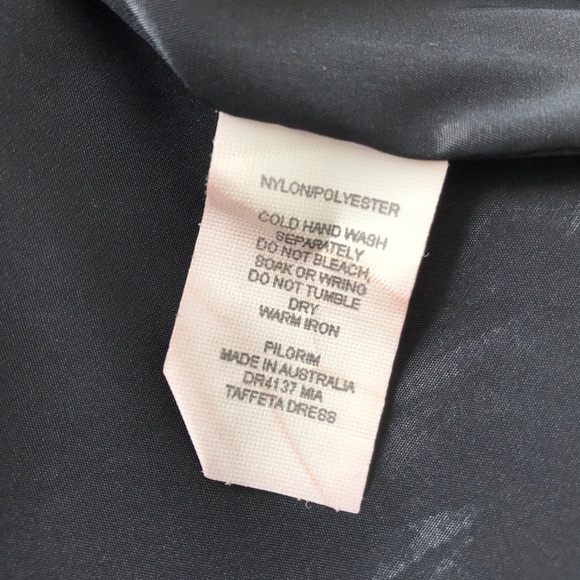 PILGRIM Strapless Metallic Mini Dress Cocktail Party Blue/Grey Bow - Picture 12 of 13